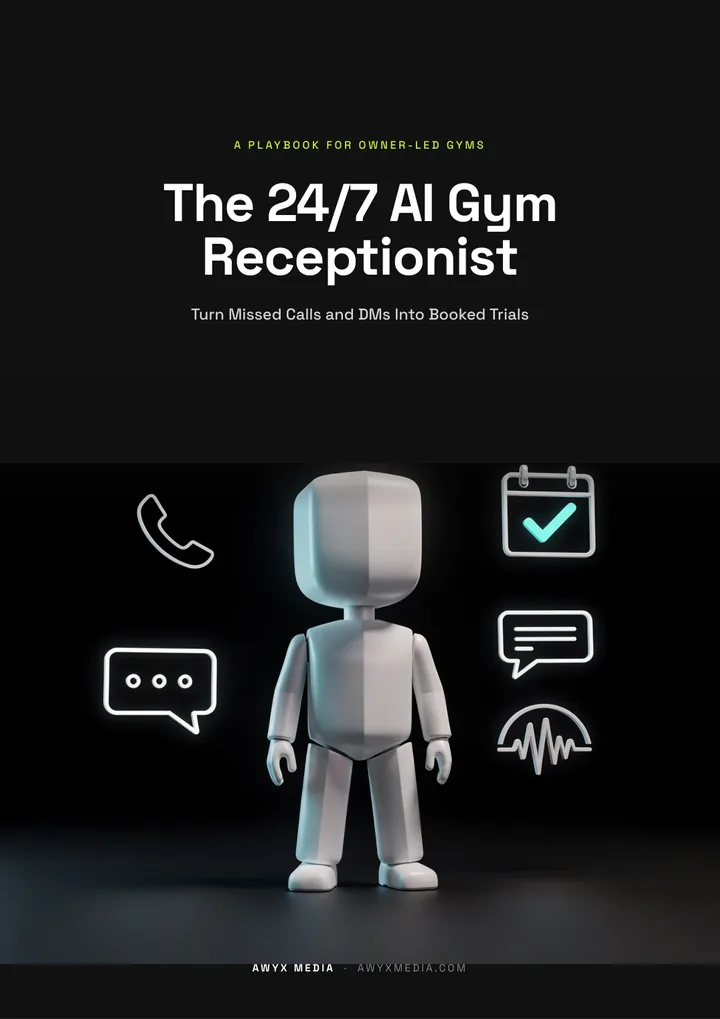 Cover of The 24/7 AI Gym Receptionist ebook